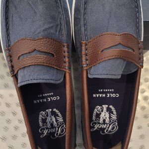 NWB Mens Cole Haan Pinch Weekender Driver in Blue Size 9.5M